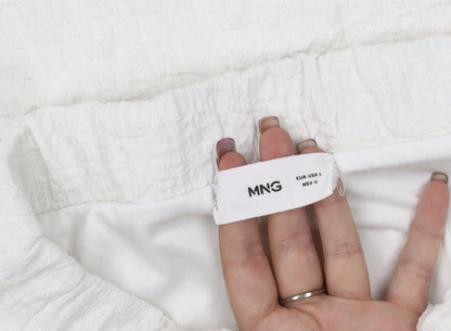 MNG Women’s Ivory Skirt, L, Regular Fit