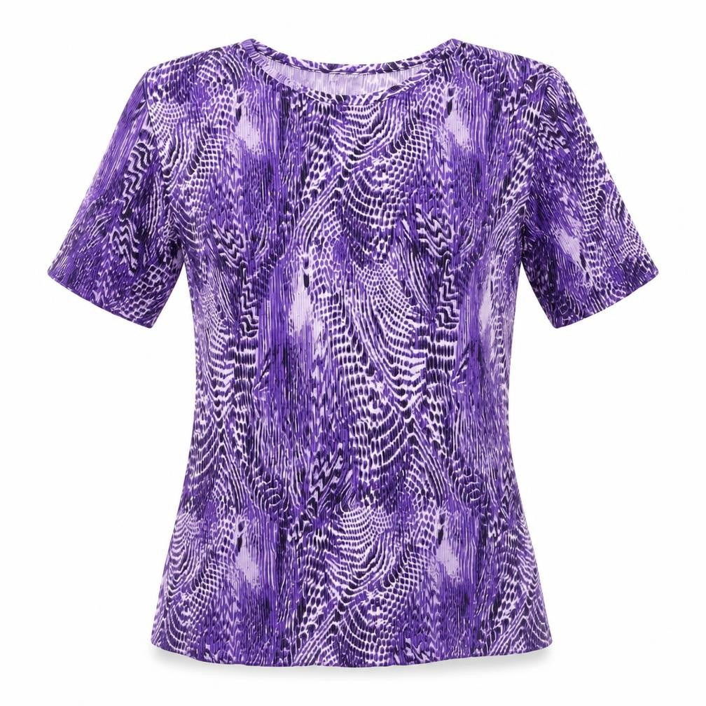 Womens UK Size 10 Damart Purple Basic T-Shirt