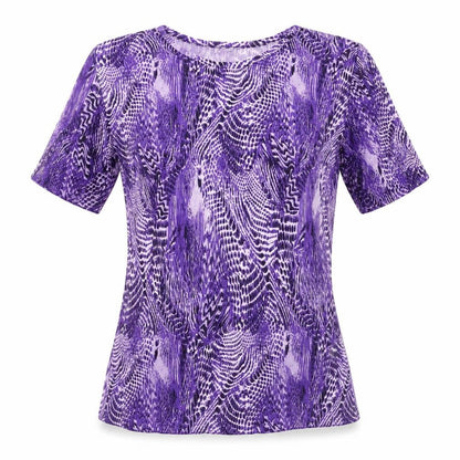 Womens UK Size 10 Damart Purple Basic T-Shirt