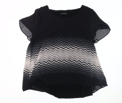 Womens UK Size 18 David Emanuel Black Basic Blouse