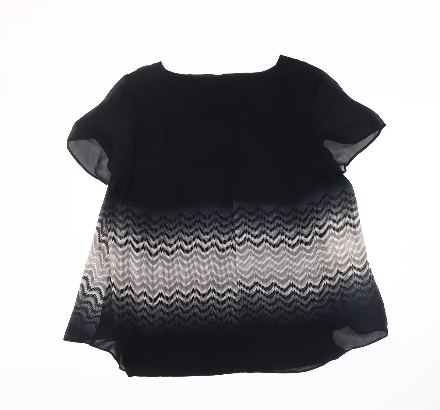 Womens UK Size 18 David Emanuel Black Basic Blouse