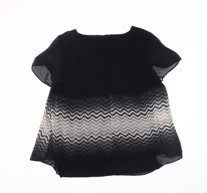 Womens UK Size 18 David Emanuel Black Basic Blouse