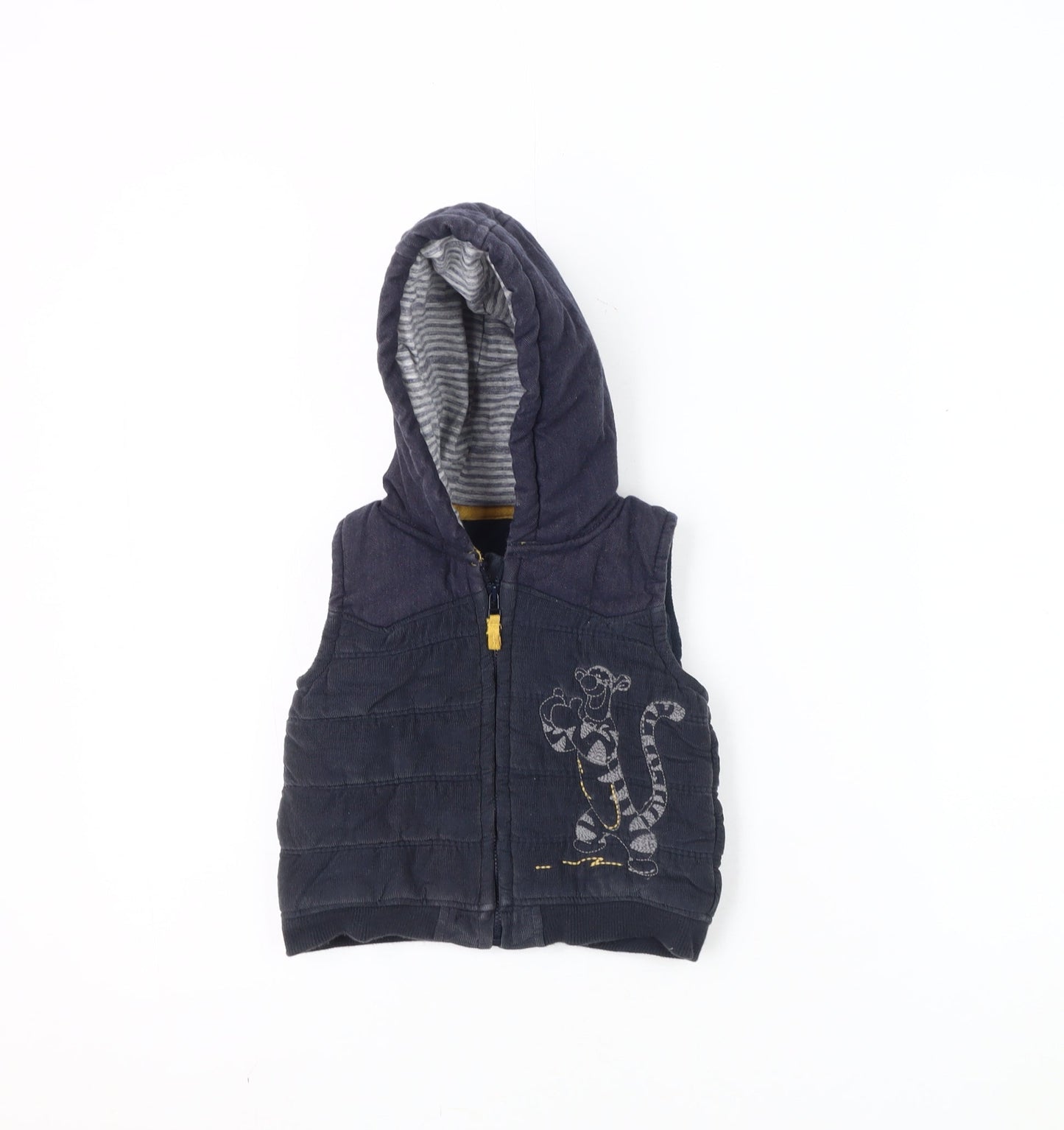 Disney Unisex Blue Puffer Jacket 9-12 Months Hooded