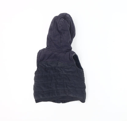 Disney Unisex Blue Puffer Jacket 9-12 Months Hooded