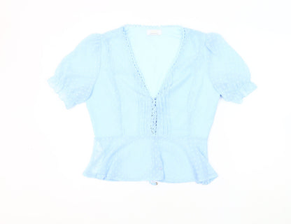 Womens UK Size 14 Quiz Blue Basic Blouse