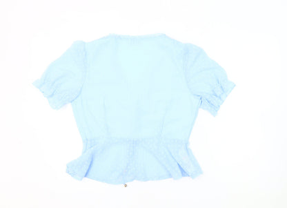 Womens UK Size 14 Quiz Blue Basic Blouse
