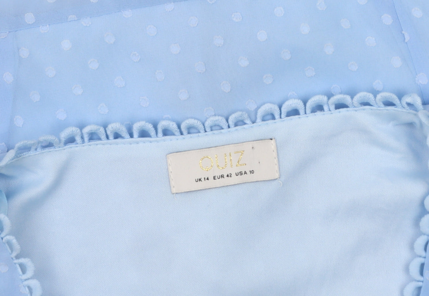 Womens UK Size 14 Quiz Blue Basic Blouse