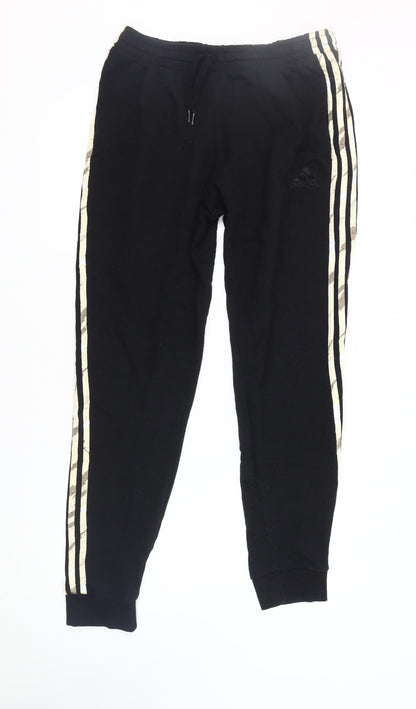 Adidas Men's Black Joggers, M, Elastic Waist