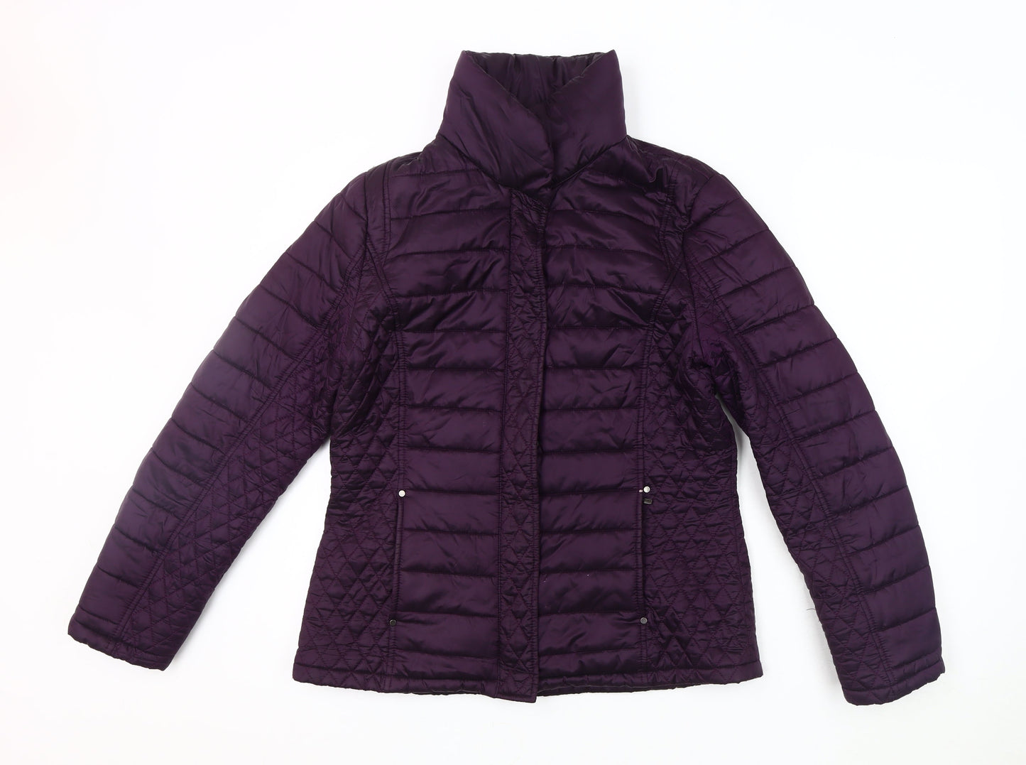 Olsen Purple Quilted Women's Jacket - Size S, Casual Winter Wear