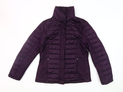 Olsen Purple Quilted Women's Jacket - Size S, Casual Winter Wear