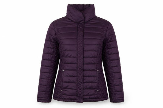 Womens UK Size S Olsen Purple Quilted Coat