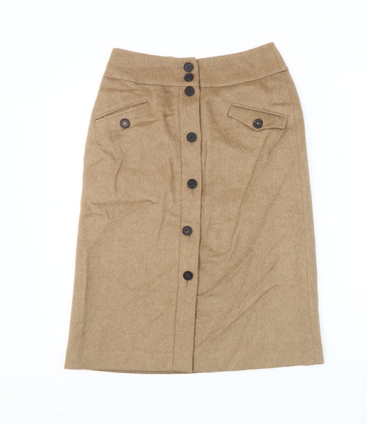 Womens UK Size 8 Jigsaw Straight & Pencil Twill Skirt