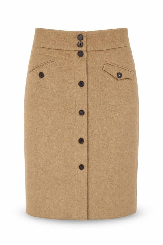 Womens UK Size 8 Jigsaw Straight & Pencil Twill Skirt