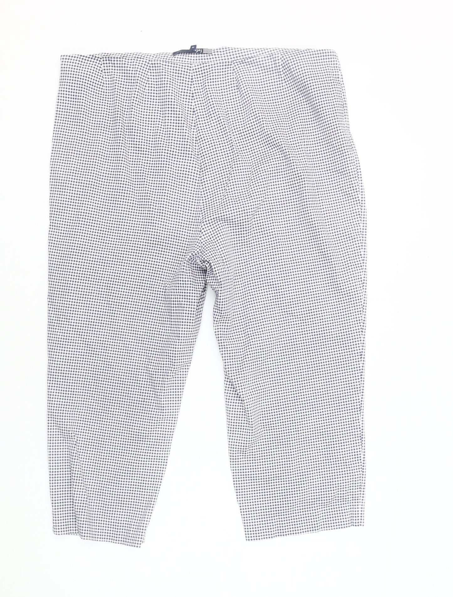 Womens UK Size 16 Isle Regular Fit Cropped Blue Trousers