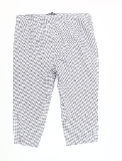 Womens UK Size 16 Isle Regular Fit Cropped Blue Trousers