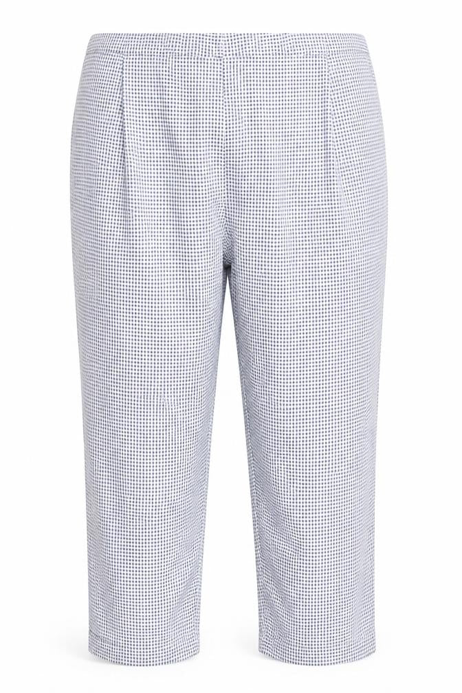 Womens UK Size 16 Isle Regular Fit Cropped Blue Trousers