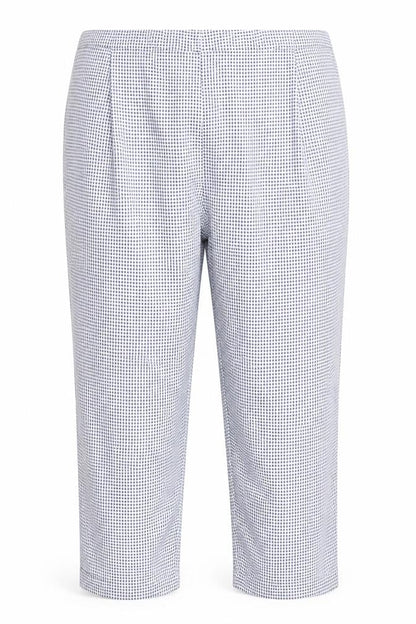 Womens UK Size 16 Isle Regular Fit Cropped Blue Trousers
