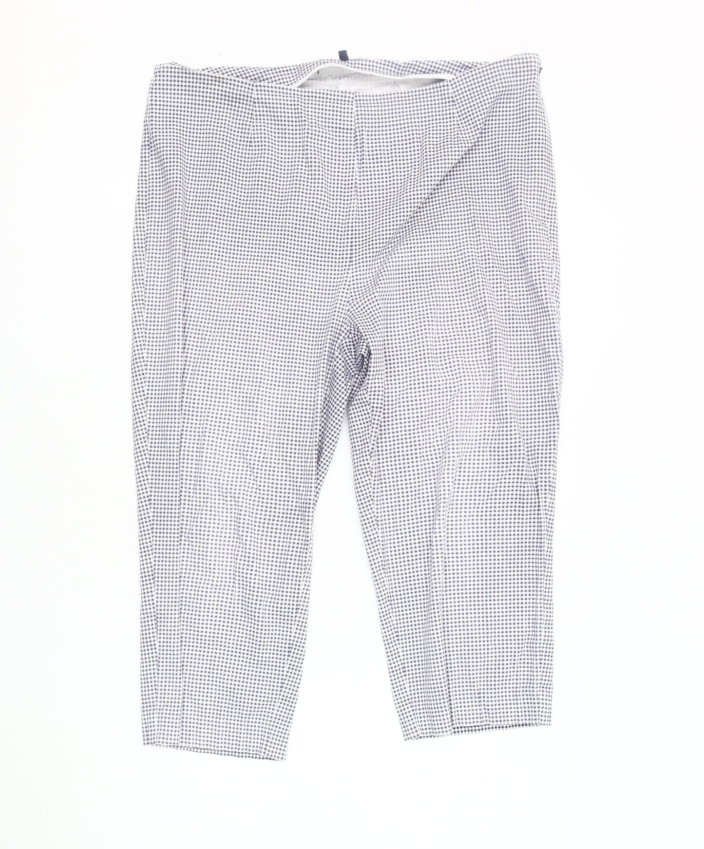 Womens UK Size 16 Isle Regular Fit Cropped Blue Trousers