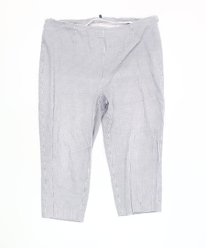 Womens UK Size 16 Isle Regular Fit Cropped Blue Trousers