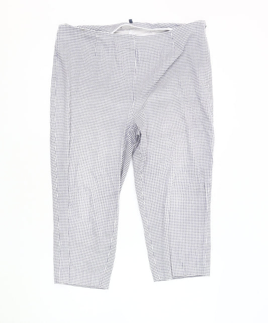 Womens UK Size 16 Isle Regular Fit Cropped Blue Trousers