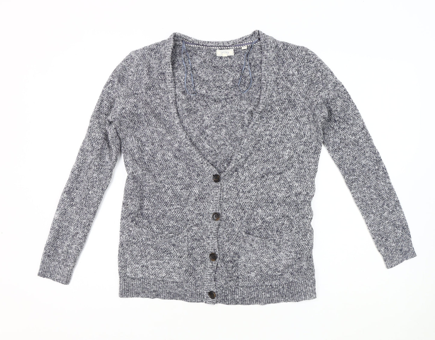 Fat Face Women's Grey Cardigan V-Neck Size 6