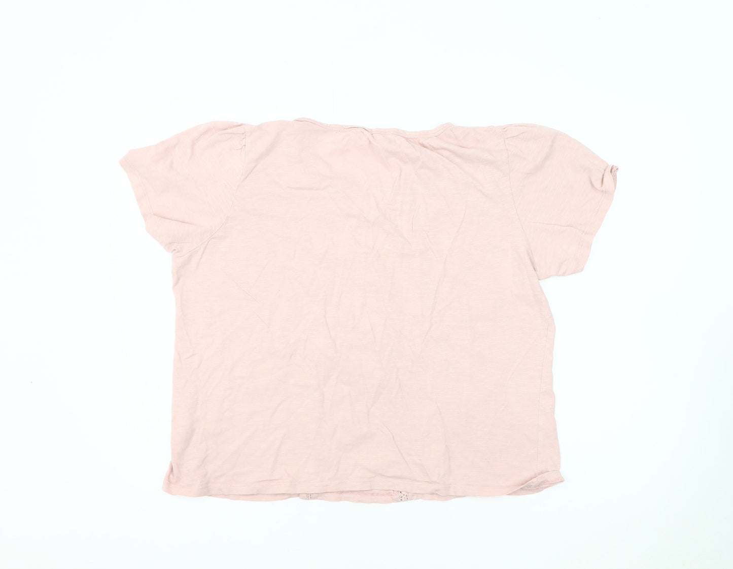 Womens UK Size XL Hush Pink Basic T-Shirt