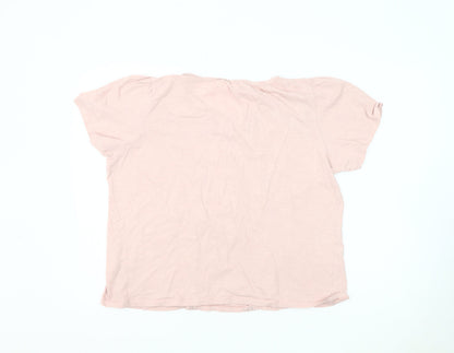 Womens UK Size XL Hush Pink Basic T-Shirt