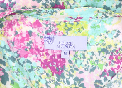 Womens UK Size 16 Honor Millburn Multicoloured Cropped Blouse