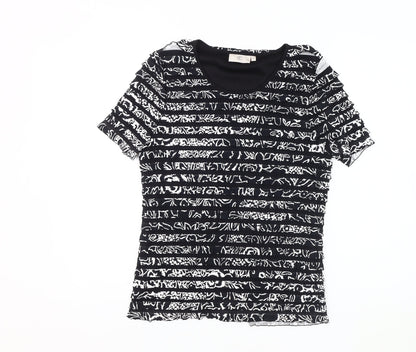 Womens UK Size S CC Black Basic T-Shirt