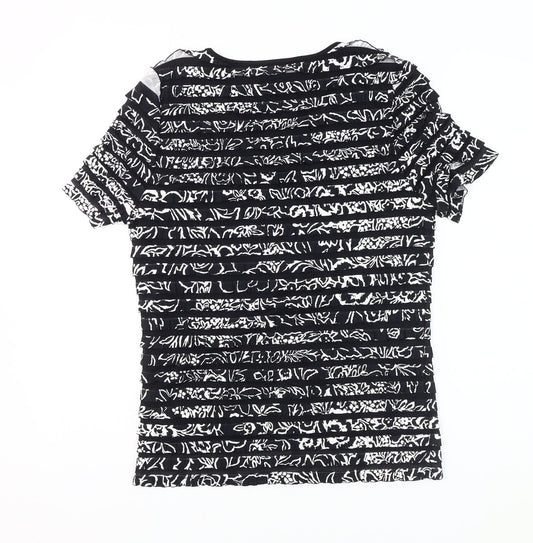 Womens UK Size S CC Black Basic T-Shirt
