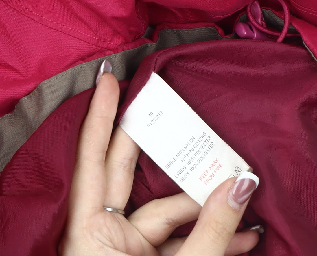 Womens UK Size 10 Peter Storm Red Parka Coat