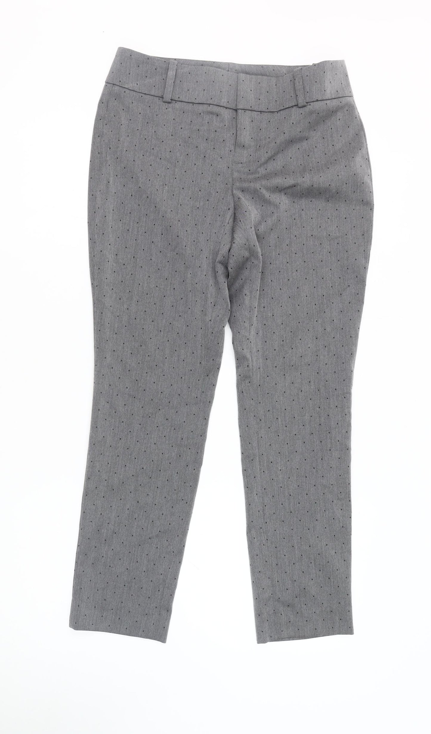 Calvin Klein Women's Grey Polka Dot Trousers Size 2