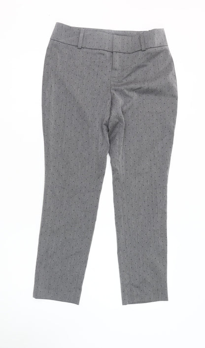 Calvin Klein Women's Grey Polka Dot Trousers Size 2