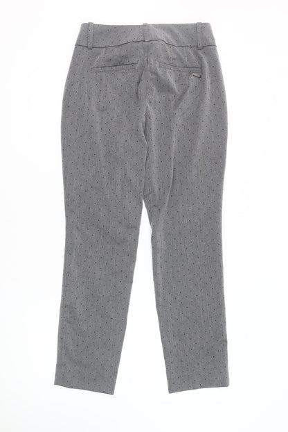 Calvin Klein Women's Grey Polka Dot Trousers Size 2