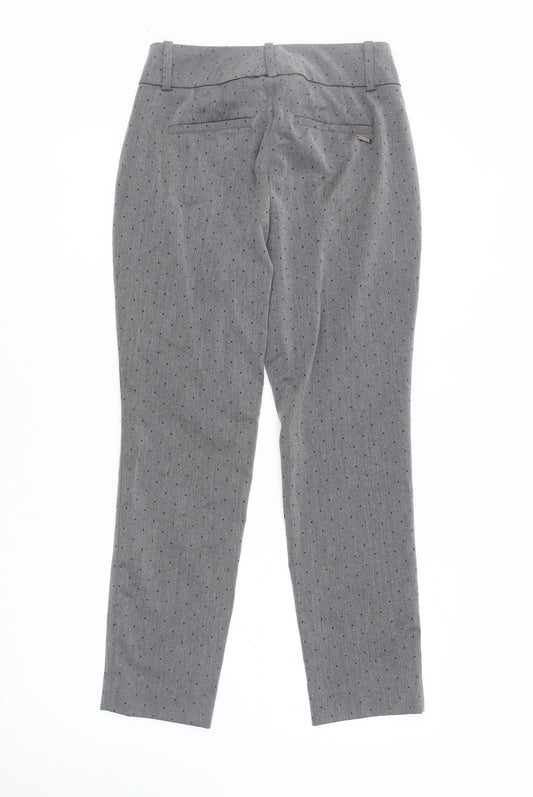 Calvin Klein Women's Grey Polka Dot Trousers Size 2