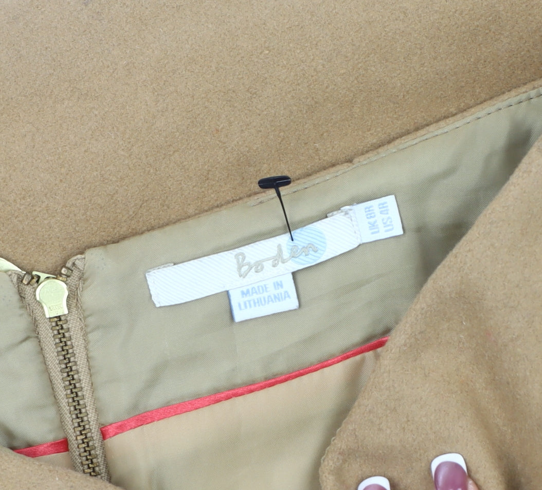 Boden Women's Beige A-Line Skirt, Size 10