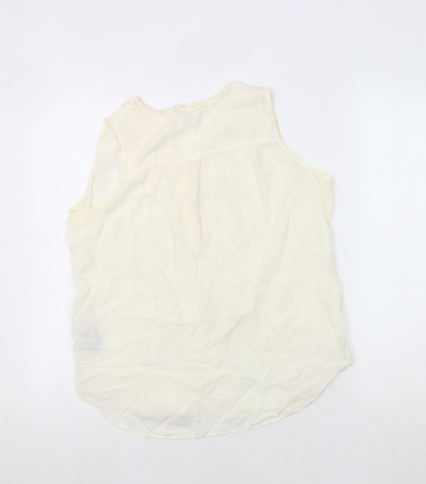 Boden Women's Ivory Sleeveless Blouse - Size 12