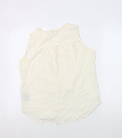 Boden Women's Ivory Sleeveless Blouse - Size 12