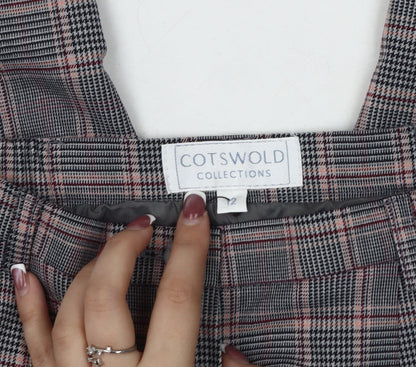 Cotswold Collections Plaid Women's Trousers, Size 12, Grey
