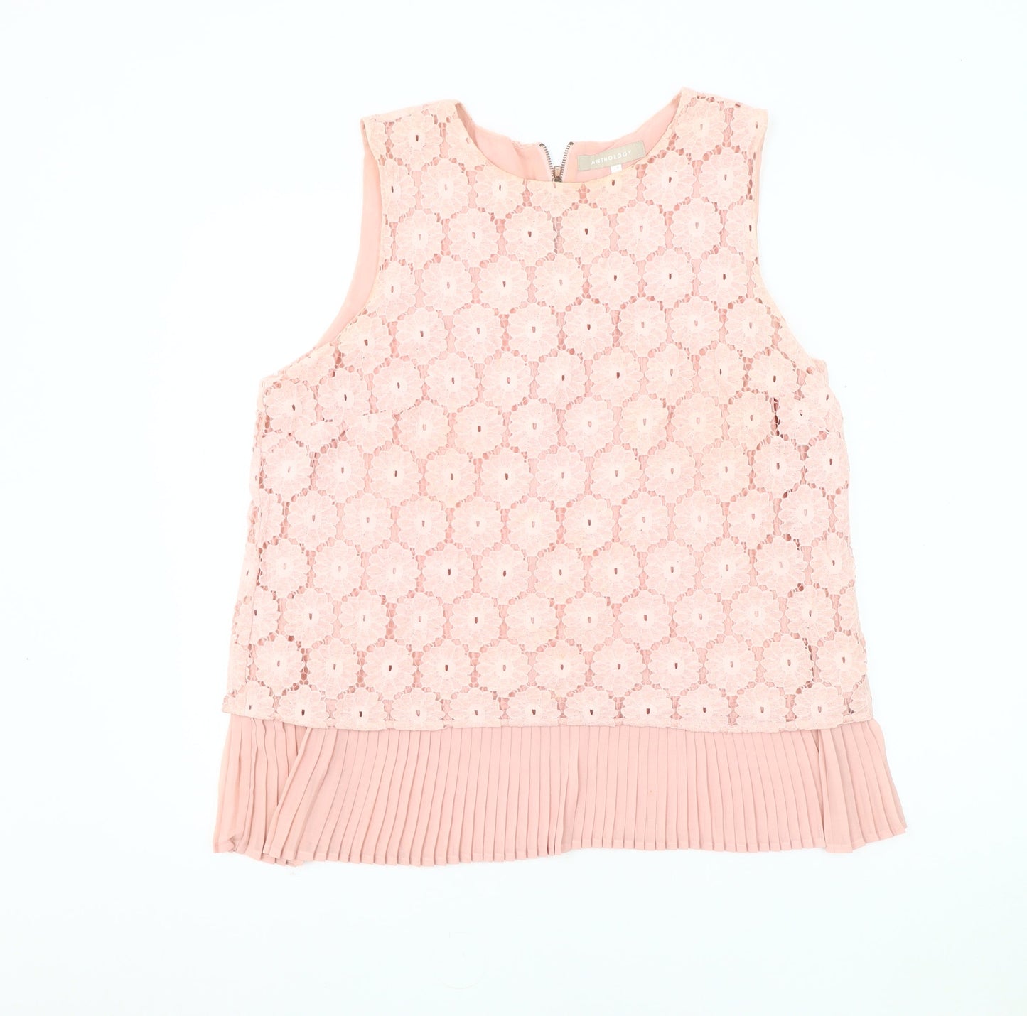 Anthology Women's Pink Lace Camisole Blouse, Size 14