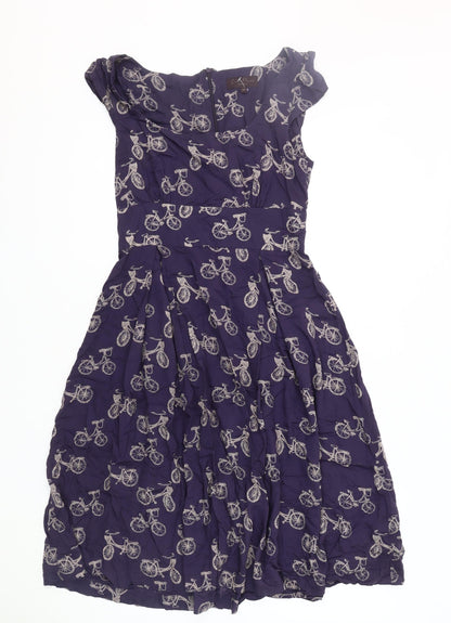 Great Plains Women's Purple XS Fit & Flare Dress