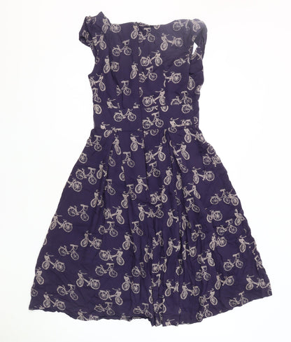 Great Plains Women's Purple XS Fit & Flare Dress