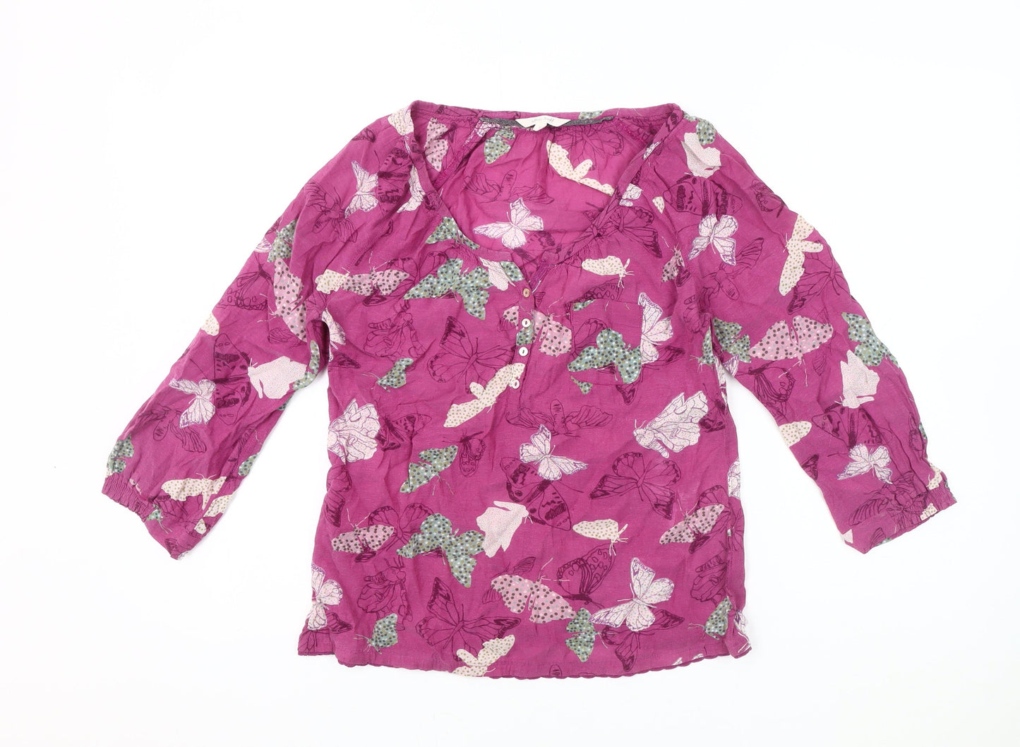Womens UK Size 8 White Stuff Purple Basic Blouse