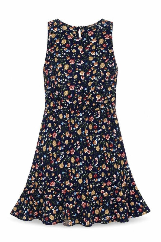 Front view of J.Crew Mercantile Women's A-Line Floral Dress, size 10