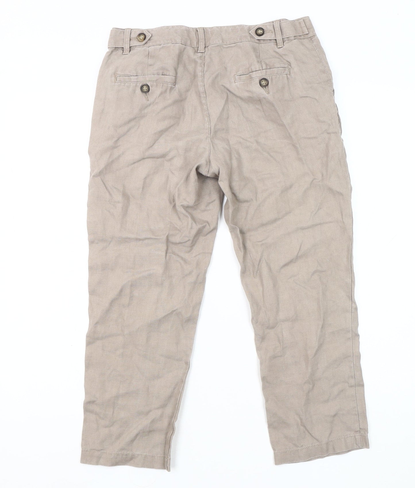 Fat Face Women's Beige Button Trousers