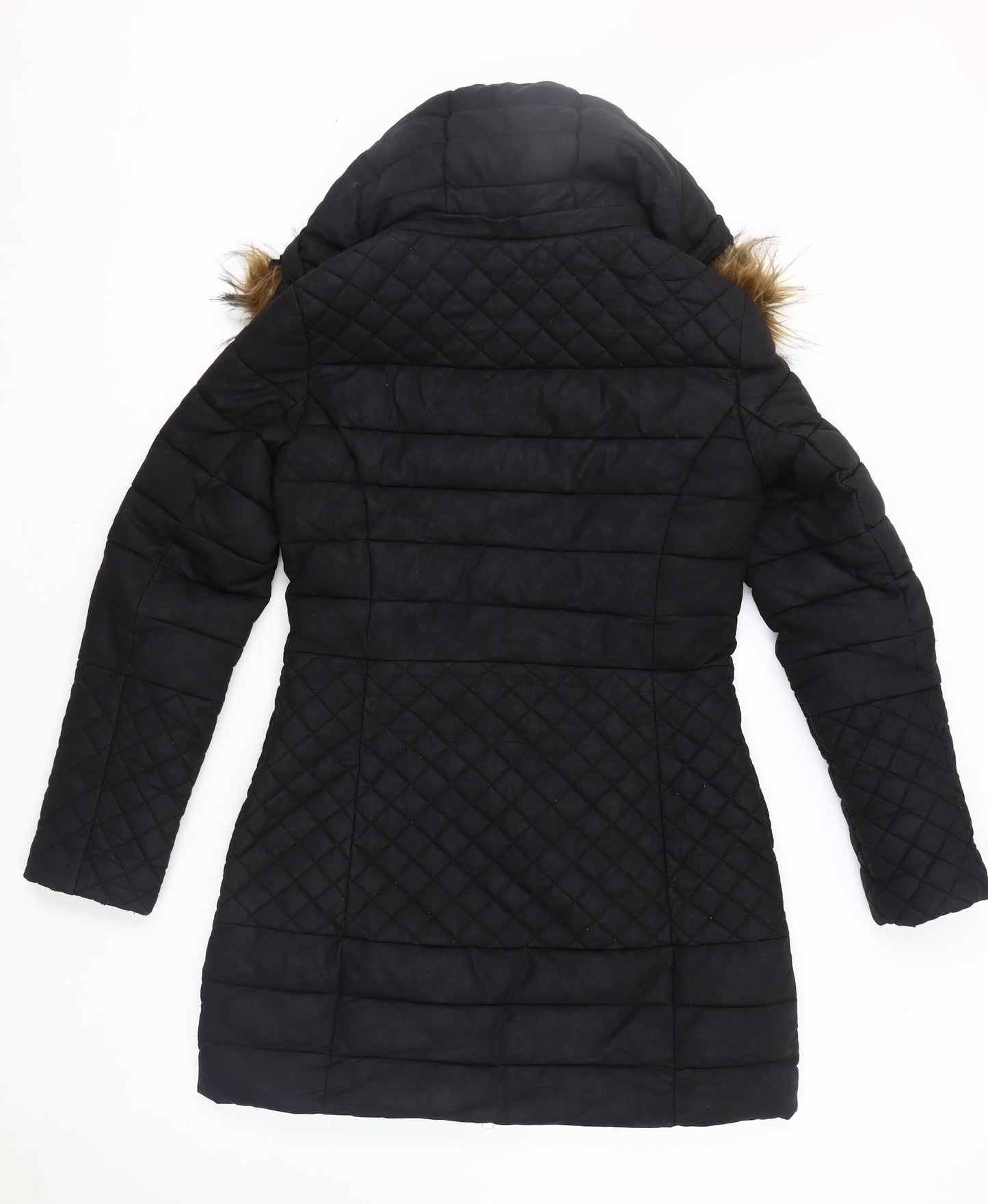 Salsa Women's Black Puffer Coat Size S with Fur Trim