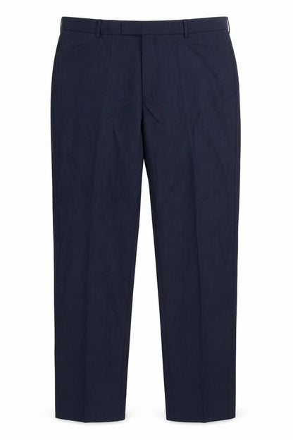 Mens UK Size 46R Bespoke Couture Regular Fit Dress Pants Blue Trousers