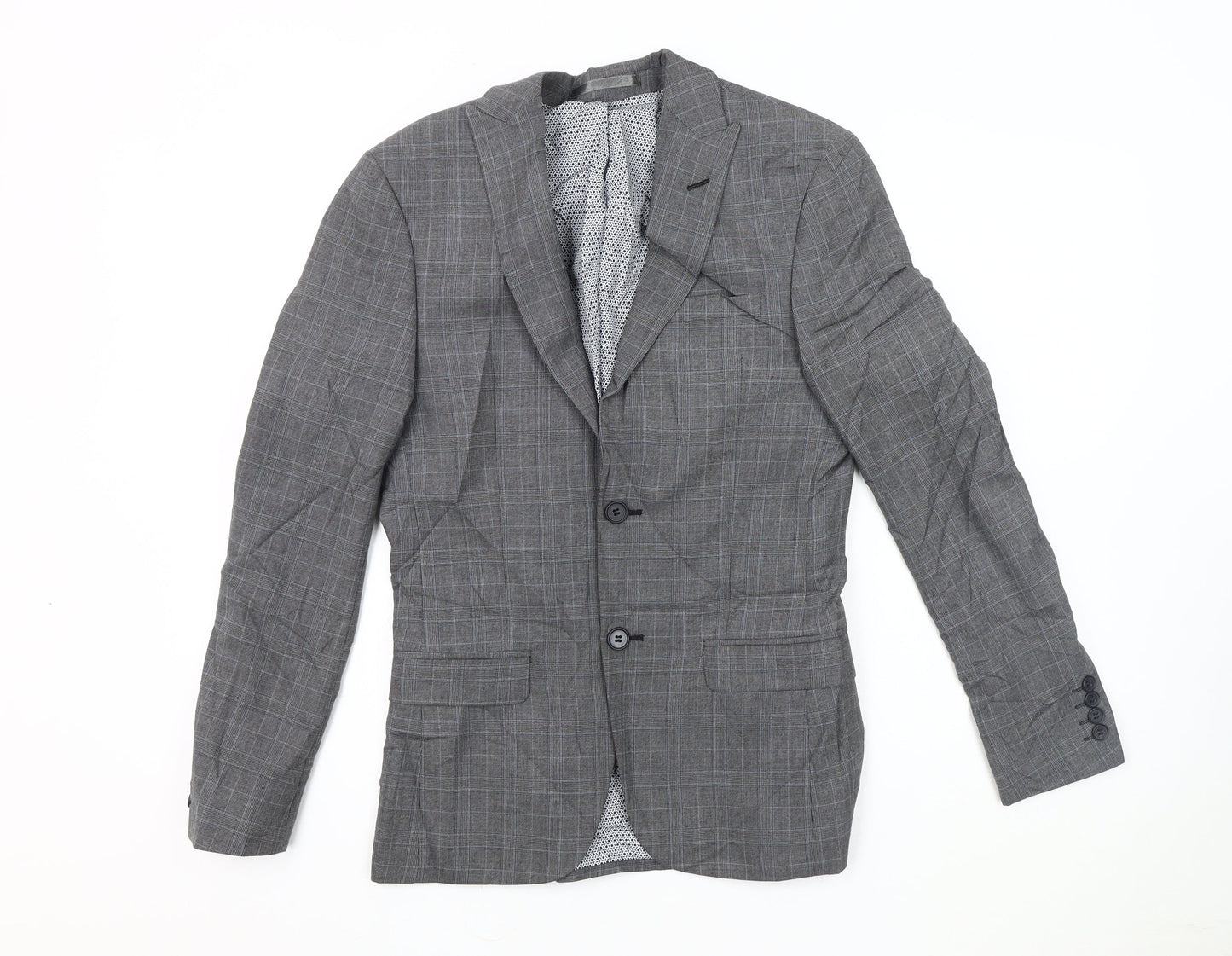 Mens UK Size 34 limehaus Regular Grey Suit Jacket