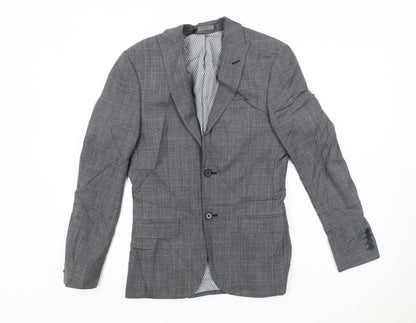 Mens UK Size 34 limehaus Regular Grey Suit Jacket