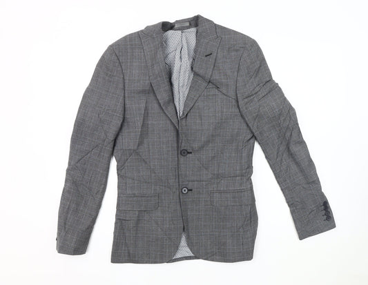 Mens UK Size 34 limehaus Regular Grey Suit Jacket